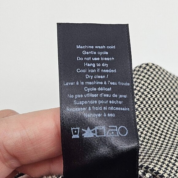 Rag & Bone Simone Houndstooth Plaid Pant Black/Beige Women’s 10 Preppy Academia - Picture 8 of 11